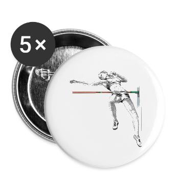 High jump - Buttons small 1''/25 mm (5-pack) - white - Front