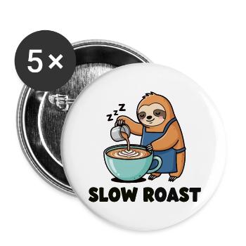 Lazy Latte - Buttons small 1''/25 mm (5-pack) - white - Front