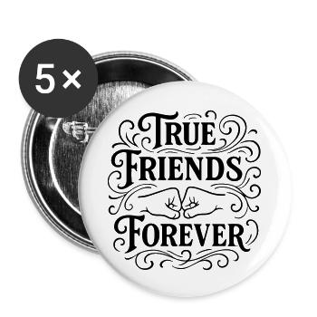 Loyal Friends Fist Punch - Buttons small 1''/25 mm (5-pack) - white - Front