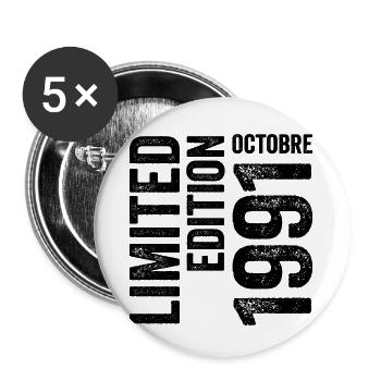 1991 - Buttons small 1''/25 mm (5-pack) - white - Front
