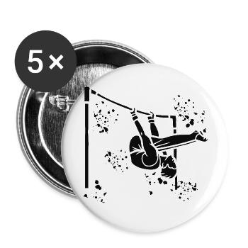Gymnast high bar artistic gymnastics - Buttons small 1''/25 mm (5-pack) - white - Front