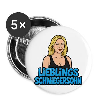 Favorite son-in-law - Buttons small 1''/25 mm (5-pack) - white - Front