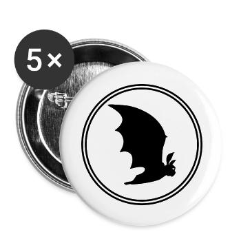 Bat Gothic: Night, Vampire & Freedom - Buttons small 1''/25 mm (5-pack) - white - Front