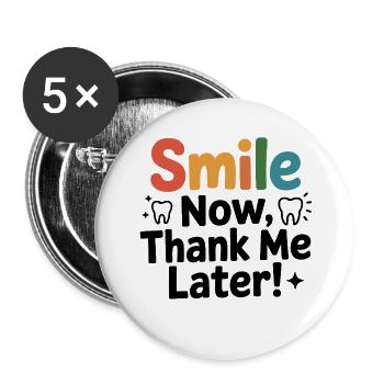 Dental Lab Technician Pride  - Buttons small 1''/25 mm (5-pack) - white - Front