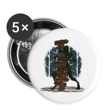 Evil Places - Buttons small 1''/25 mm (5-pack) - white - Front