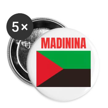 T-shirt Madinina drapeau Martinique - Lot de 5 petits badges (25 mm) - blanc - Devant