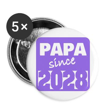 Vater 2028 - Buttons klein 25 mm (5er Pack) - Weiß - Vorne