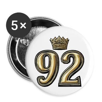 92 Number Krone - Buttons small 1''/25 mm (5-pack) - white - Front