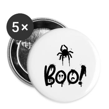 Schwarze Komposition mit Spinne, die mit Adler bemalt ist - Buttons klein 25 mm (5er Pack) - Weiß - Vorne