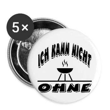 Griller - Lot de 5 petits badges (25 mm) - blanc - Devant