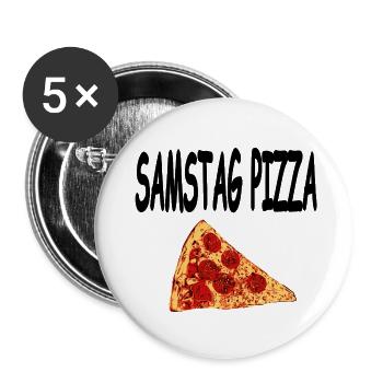Pizza - Buttons small 1''/25 mm (5-pack) - white - Front