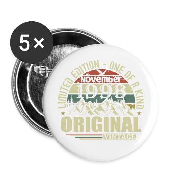 November 1998 - Buttons small 1''/25 mm (5-pack) - white - Front