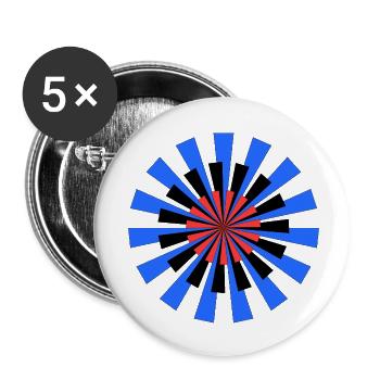 Radial Color Burst Contrast - Buttons small 1''/25 mm (5-pack) - white - Front