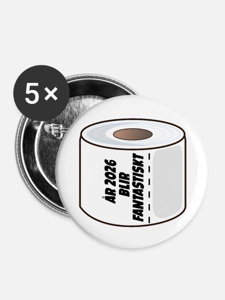 Das Jahr 2026 wird fantastisch - Buttons klein 25 mm (5er Pack) - Weiß