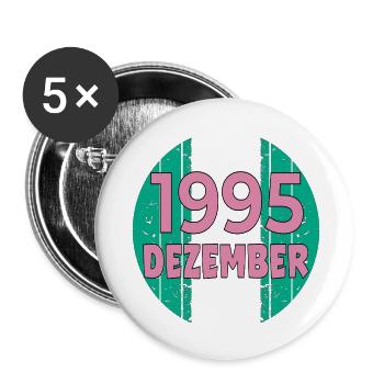 31ST BIRTHDAY 1995 DECEMBER GIFTS - Buttons small 1''/25 mm (5-pack) - white - Front