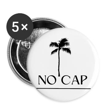No Cap Design - Buttons klein 25 mm (5er Pack) - Weiß - Vorne