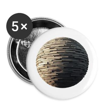 Sphère de pierre - Lot de 5 petits badges (25 mm) - blanc - Devant