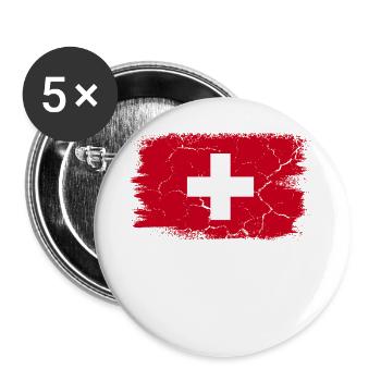 Davos - Lot de 5 petits badges (25 mm) - blanc - Devant