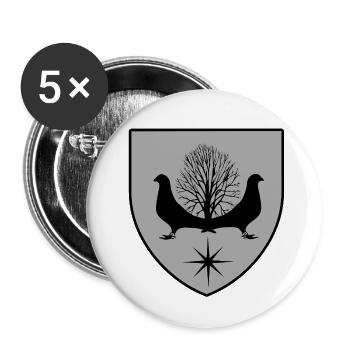 Doves - Buttons small 1''/25 mm (5-pack) - white - Front