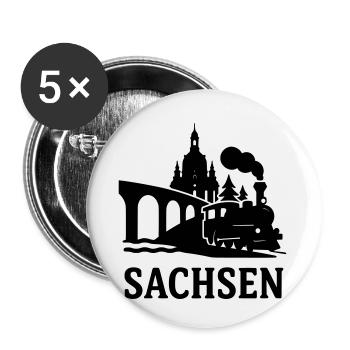 sachsen dresden erzgebirge bundesland - Buttons klein 25 mm (5er Pack) - Weiß - Vorne