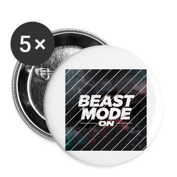 Beast Mod... On - Lot de 5 petits badges (25 mm) - blanc - Devant