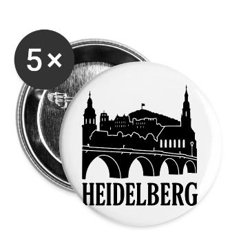 Heidelberg Silhouette - Buttons small 1''/25 mm (5-pack) - white - Front