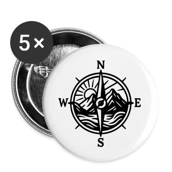 Nature - Lot de 5 petits badges (25 mm) - blanc - Devant