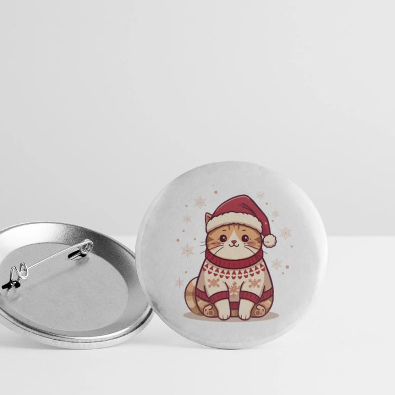 Conception de pull de Noël confortable pour chat Lot de 5 petits badges (25 mm)