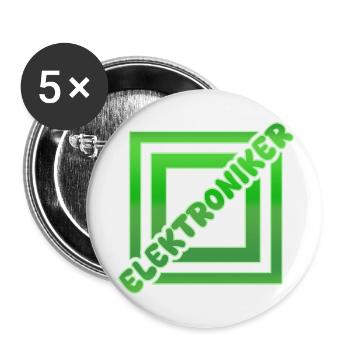 Métier Technicien en électronique - Lot de 5 petits badges (25 mm) - blanc - Devant