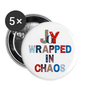 Christmas typography design - Buttons small 1''/25 mm (5-pack) - white - Front