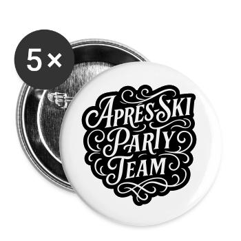 Après Ski Party Team - Buttons small 1''/25 mm (5-pack) - white - Front