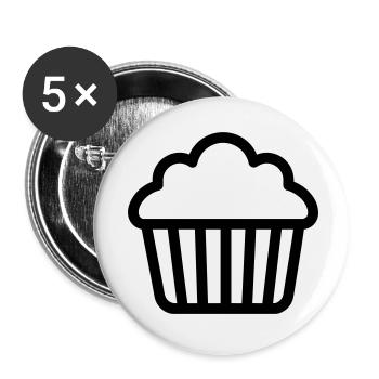 muffin - Buttons small 1''/25 mm (5-pack) - white - Front