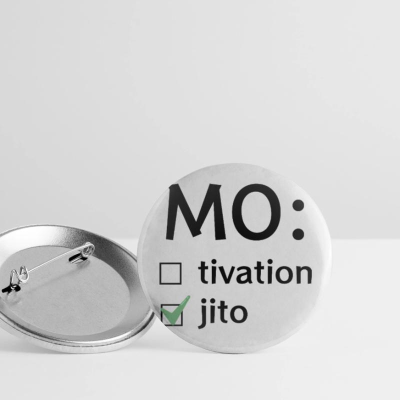 Motivation oder Mojito Buttons klein 25 mm (5er Pack)