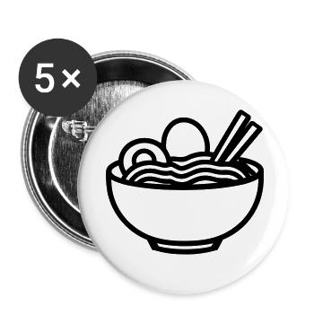 Ramen - Buttons small 1''/25 mm (5-pack) - white - Front