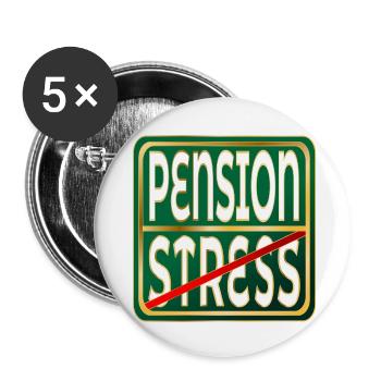 Work Pension Stress - Buttons small 1''/25 mm (5-pack) - white - Front