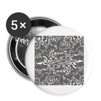 Grey-organic texture - Buttons small 1''/25 mm (5-pack) - white - Front