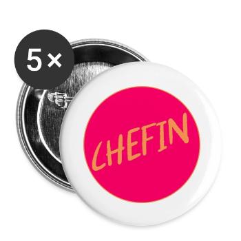Chefin Karriere - Buttons small 1''/25 mm (5-pack) - white - Front