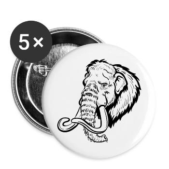 Mammoth - Buttons small 1''/25 mm (5-pack) - white - Front