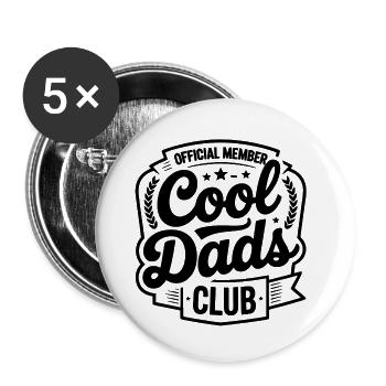 Official Member – Cool Dads Club - Buttons small 1''/25 mm (5-pack) - white - Front