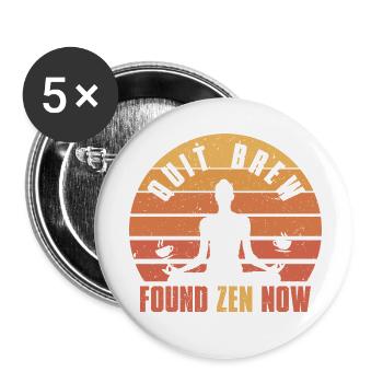 Kaffeeentzug Ex-Kaffeetrinker Quit Brew - Buttons klein 25 mm (5er Pack) - Weiß - Vorne