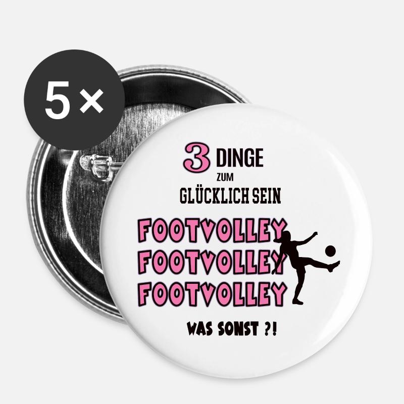 Footvolley What Else Game Footvolleyer Player - Buttons small 1''/25 mm (5-pack) - white