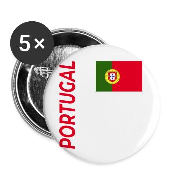 Lissabon - Buttons klein 25 mm (5er Pack) - Weiß - Vorne