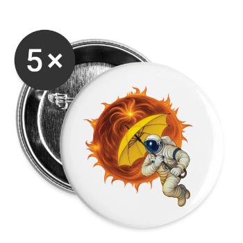 SOLAR WIND - geek & scifi - Lot de 5 petits badges (25 mm) - blanc - Devant