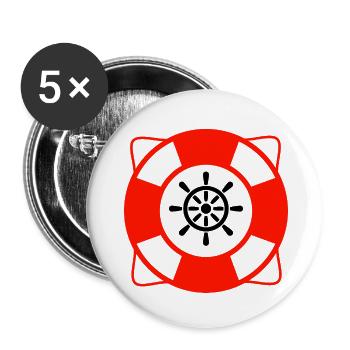 Voile - Lot de 5 petits badges (25 mm) - blanc - Devant