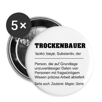 Drywall Builder Definition - Buttons small 1''/25 mm (5-pack) - white - Front