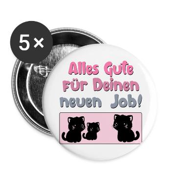 ABSCHIED KOLLEGEN NEUER JOB - Buttons klein 25 mm (5er Pack) - Weiß - Vorne