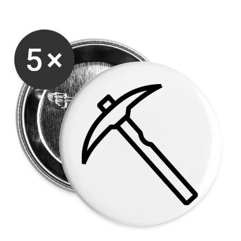 Eispickel - Buttons klein 25 mm (5er Pack) - Weiß - Vorne