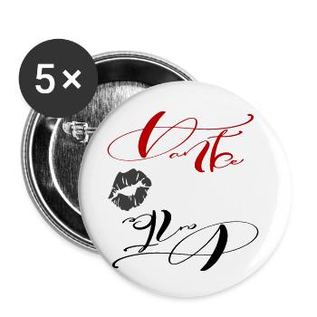 thank you - Buttons small 1''/25 mm (5-pack) - white - Front