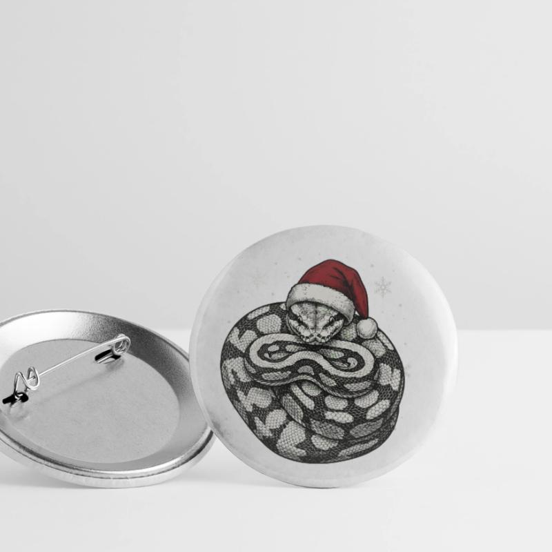 Serpent roi python roi de Noël Python boule Lot de 5 petits badges (25 mm)