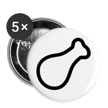 chicken thigh - Buttons small 1''/25 mm (5-pack) - white - Front